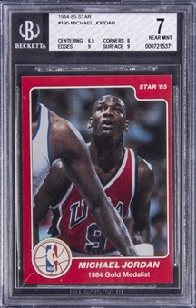 1984-85 Star Gold Medalist #195 Michael Jordan Rookie Card - BGS NM 7